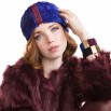 Electric blue ushanka headband